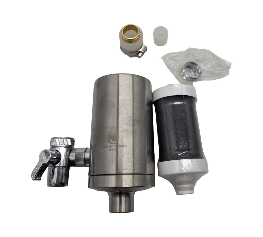 HAHN Technology Premium Edelstahl-Wasserhahnfilter – Aktivkohle Plus für sauberes Wasser, plastikfrei & einfach zu montieren!