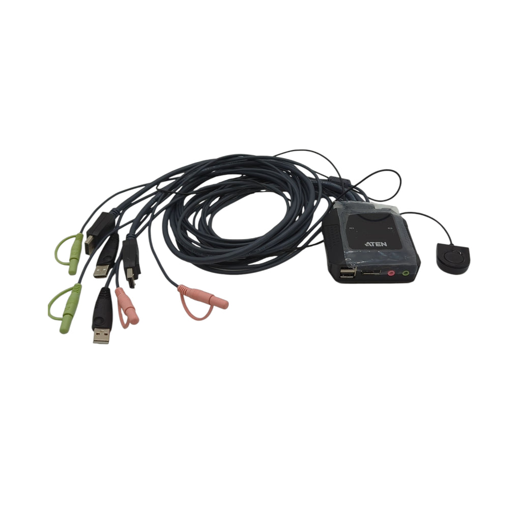 Aten CS22DP KVM-Schalter 2 Port USB DisplayPort mit Fernwähler