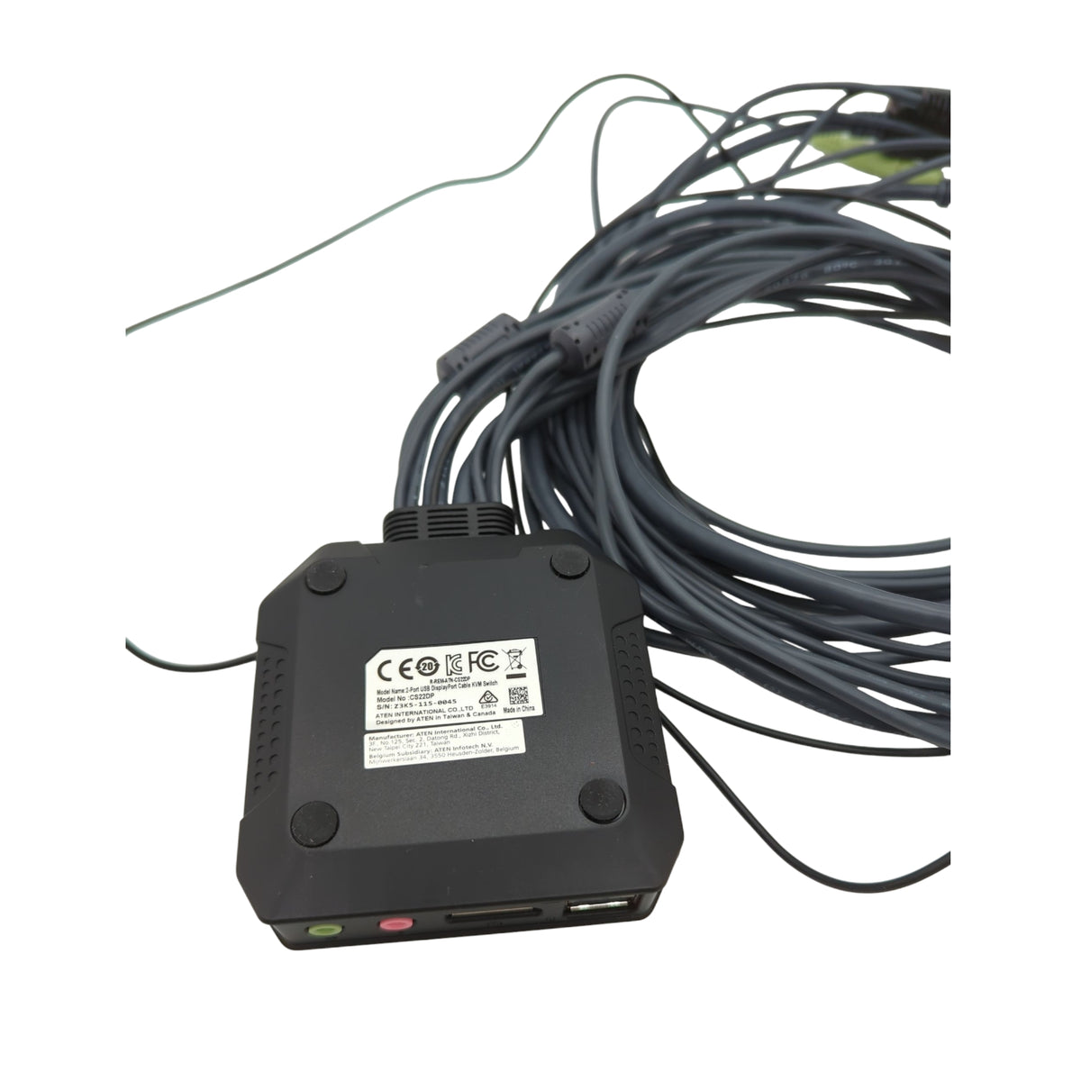 Aten CS22DP KVM-Schalter 2 Port USB DisplayPort mit Fernwähler