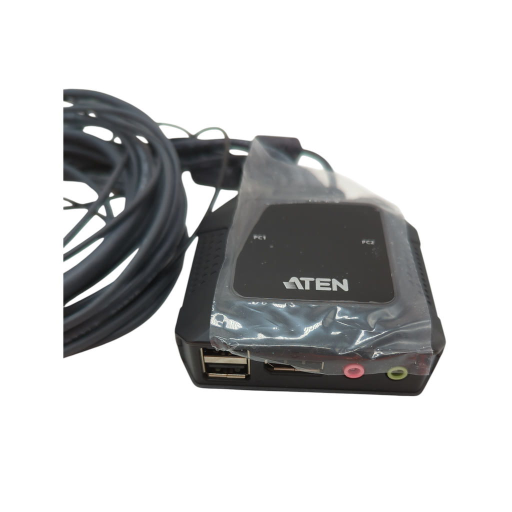 Aten CS22DP KVM-Schalter 2 Port USB DisplayPort mit Fernwähler