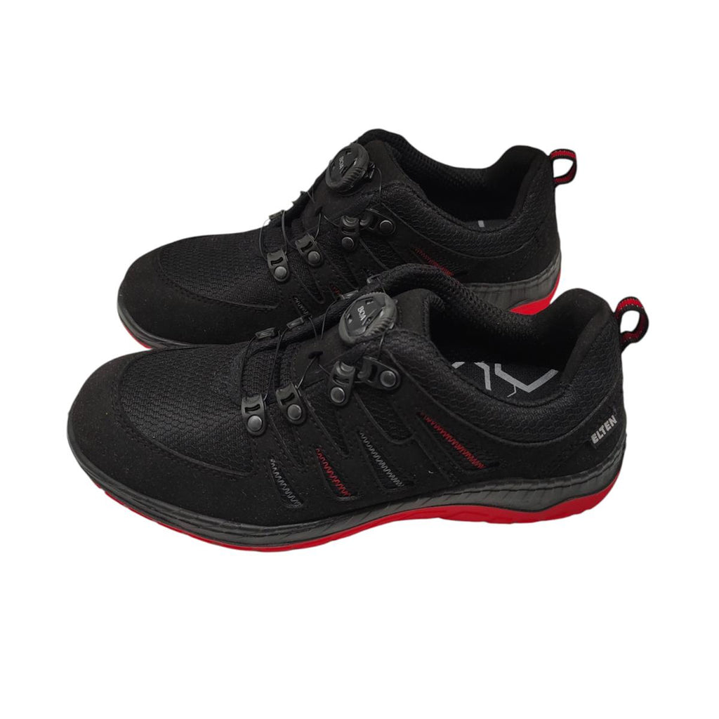 ELTEN Sicherheitsschuhe MADDOX BOA Low ESD S3 schwarz/rot Größe 40