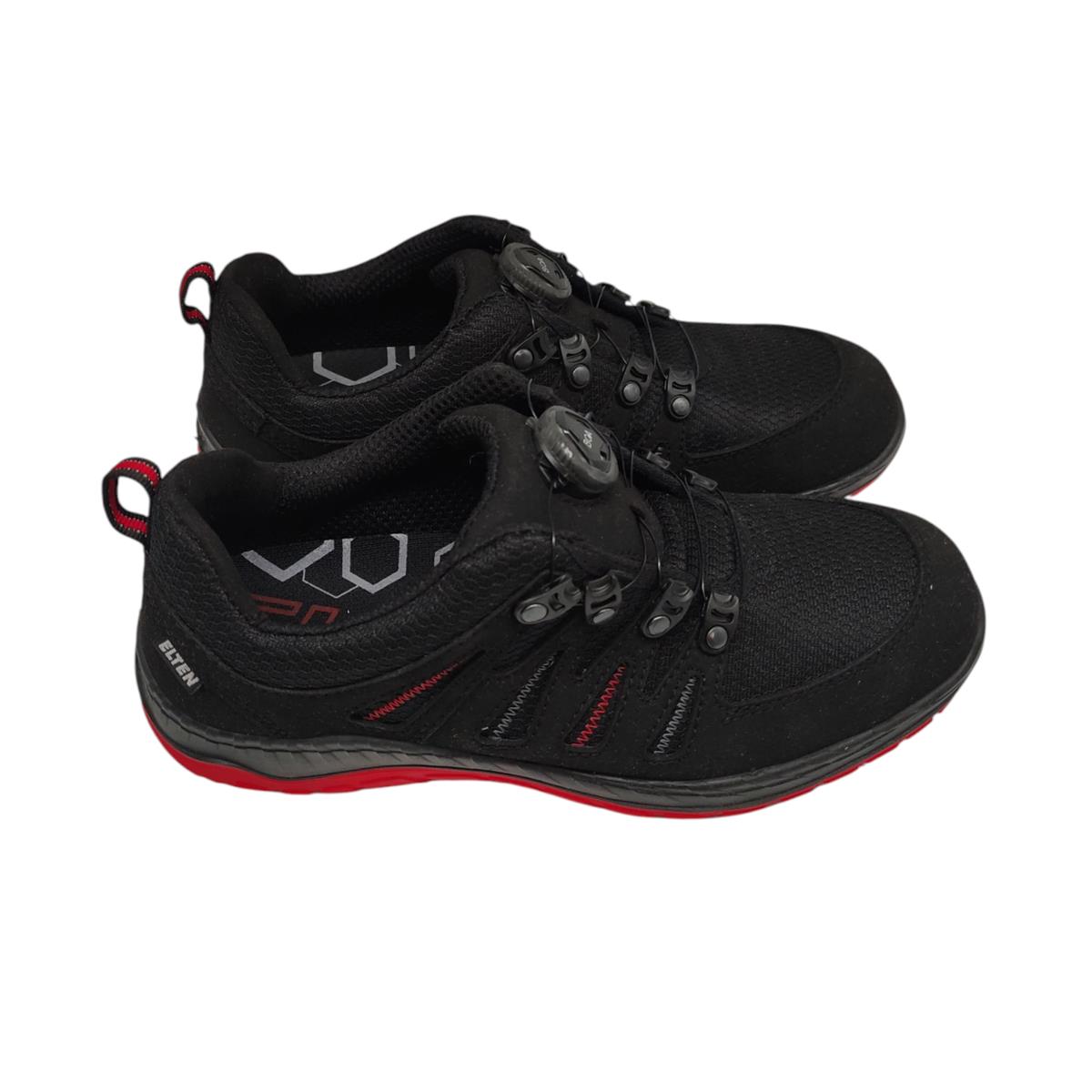 ELTEN Sicherheitsschuhe MADDOX BOA Low ESD S3 schwarz/rot Größe 40