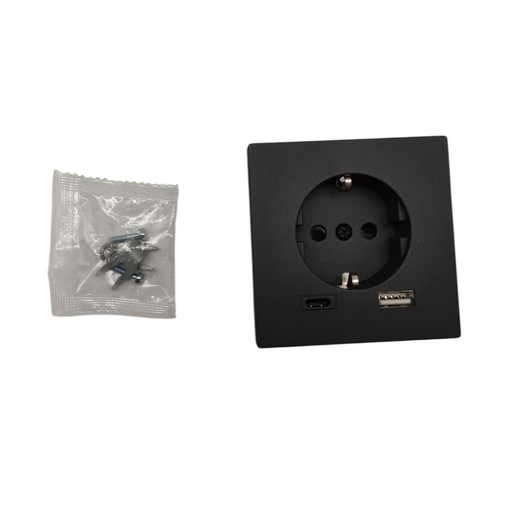 Schneider Electric Merten MEG2367-6034 Schuko-Steckdose USB A+C Anthrazit