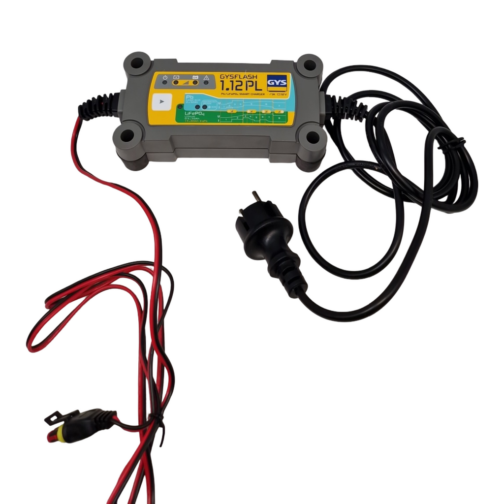 GYS GYSFLASH 1.12 PL Batterieladegerät 12V für Karting und Motorrad VRLA AGM SLA LiFePO4 1A