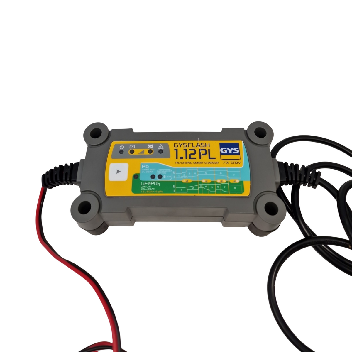 GYS GYSFLASH 1.12 PL Batterieladegerät 12V für Karting und Motorrad VRLA AGM SLA LiFePO4 1A
