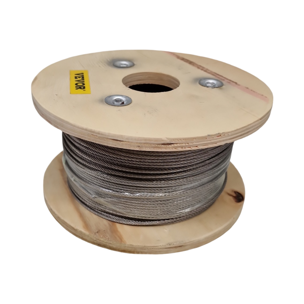 Mophorn Stahlseil T316 0,6cm 7x7 Edelstahl für Geländer Terrasse DIY 152,4m