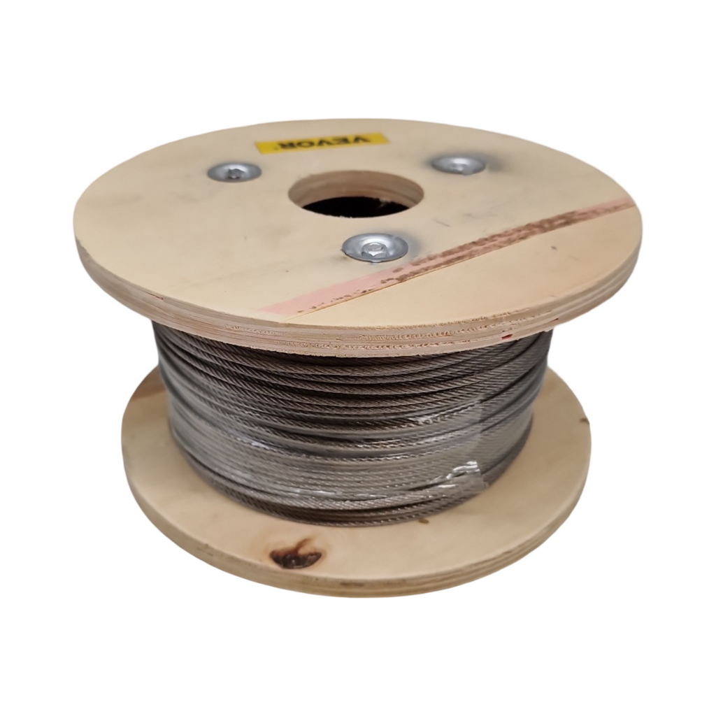Mophorn Stahlseil T316 0,6cm 7x7 Edelstahl für Geländer Terrasse DIY 152,4m