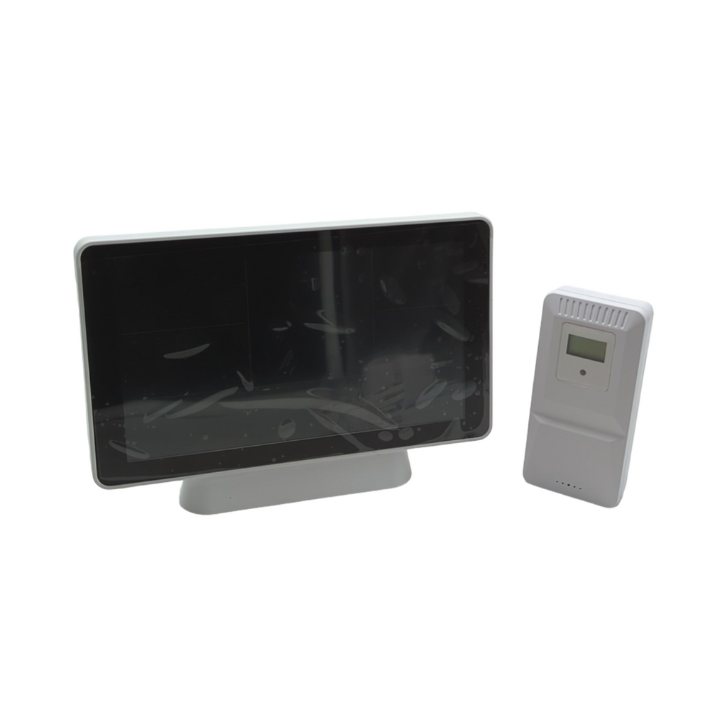 WLAN Wetterstation Funk mit Außensensor 2.4GHz Digital Farbdisplay DCF Funkuhr Innen Außen App/WiFi Kontrolle