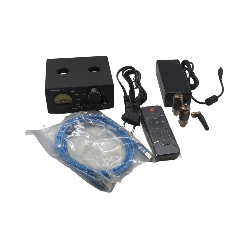 AIYIMA Tube T9 Vakuumrohrverstärker Bluetooth 5.0 USB DAC Stereo-Empfänger Coax Opt HiFi Home Audio Digitalverstärker 100W m