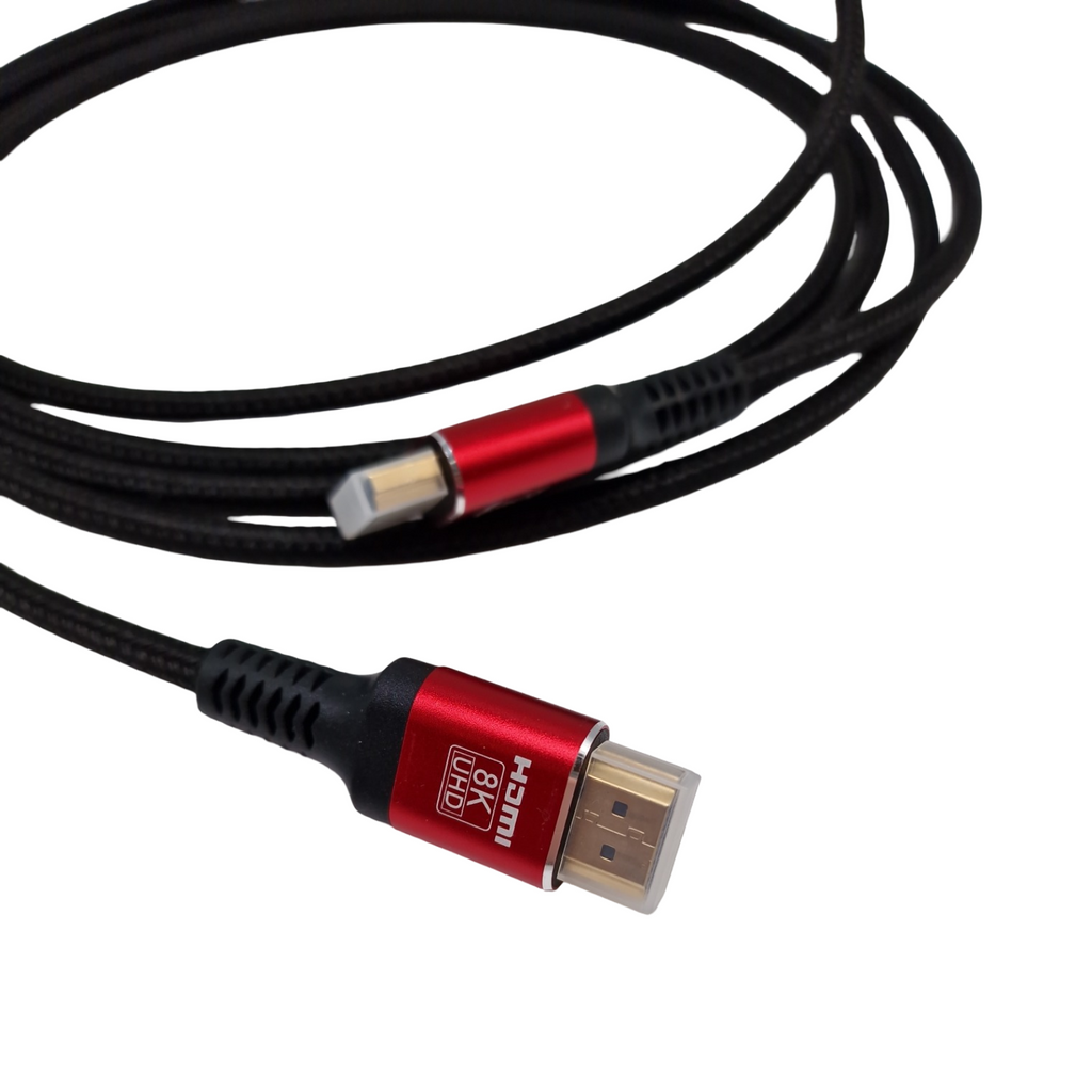 HDMI 2.1 Kabel Ultra High Speed 8K 60Hz 4K 120Hz 48Gbps 5m Rot