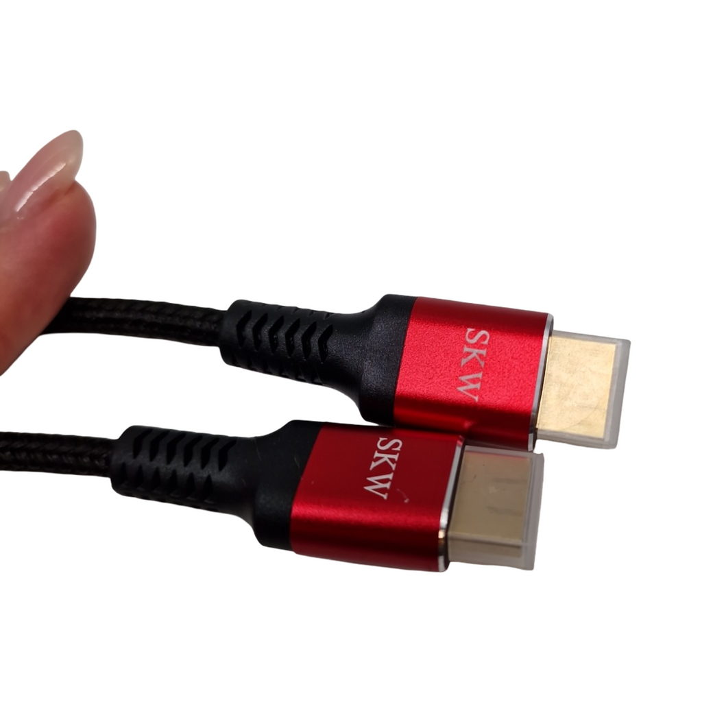 HDMI 2.1 Kabel Ultra High Speed 8K 60Hz 4K 120Hz 48Gbps 5m Rot