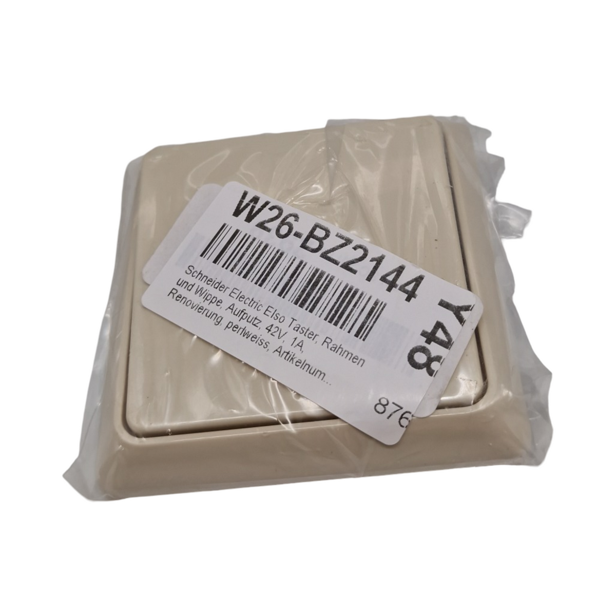 Schneider Electric Elso Taster Aufputz Rahmen Wippe 42V 1A Renovierung perlweiss