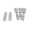 SURNICE Funksteckdosen Set 5 Steckdosen 2 Fernbedienungen 10A 2300W geringe Verlustleistung 80m Reichweite