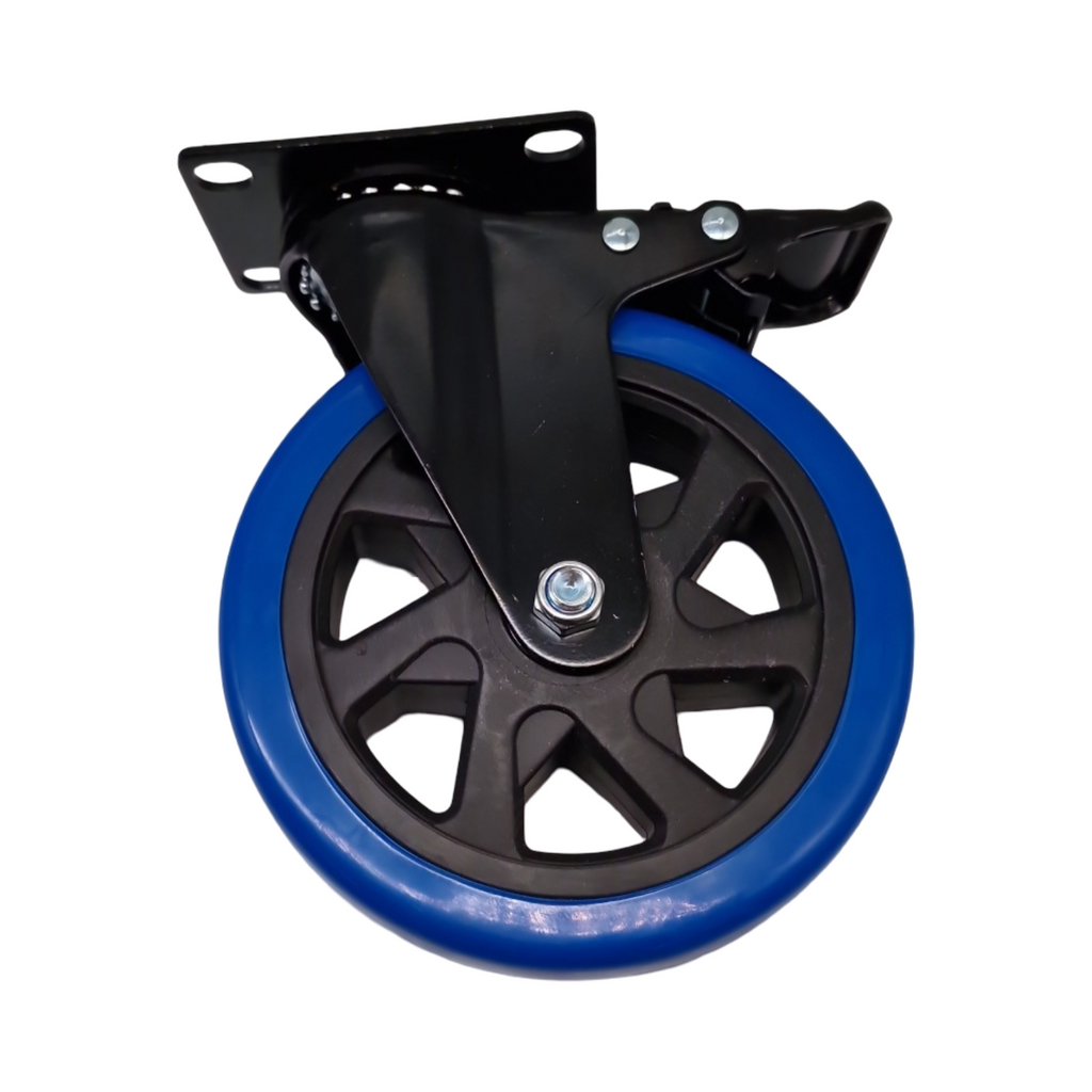 Humagineer Schwerlastrollen 150mm Möbelrollen 4 Dual-Bremse 1200KG Tragfähigkeit 360° drehbar Ruhig Durable Platte Ro