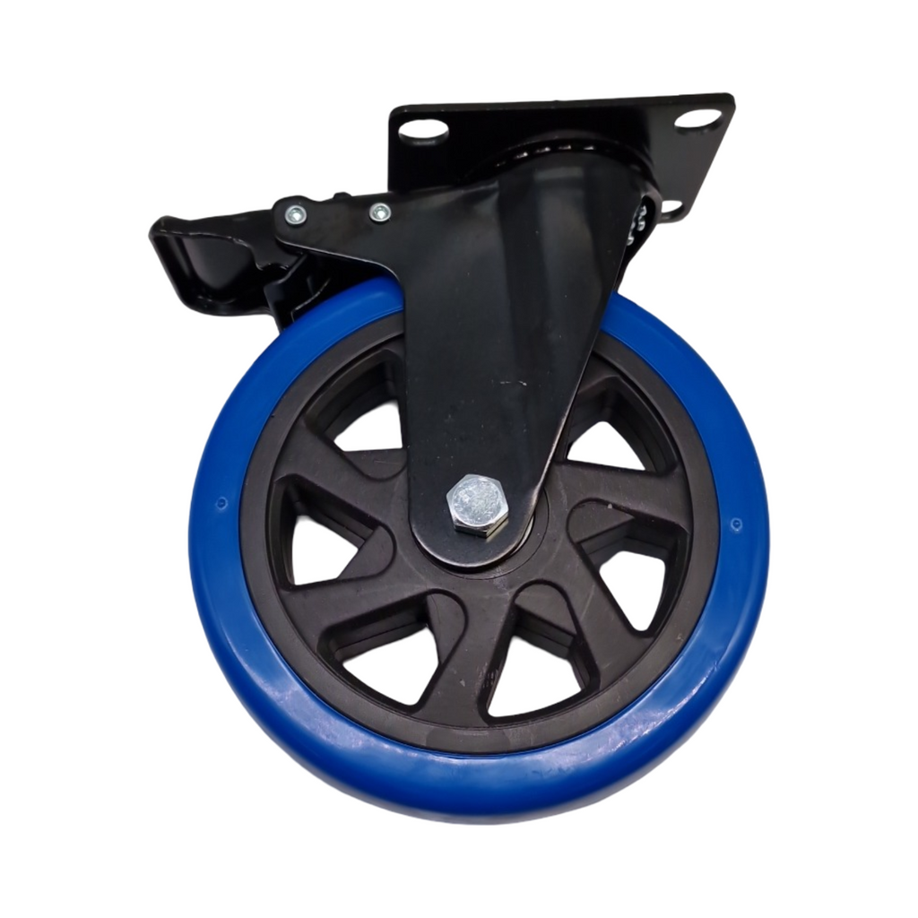 Humagineer Schwerlastrollen 150mm Möbelrollen 4 Dual-Bremse 1200KG Tragfähigkeit 360° drehbar Ruhig Durable Platte Ro