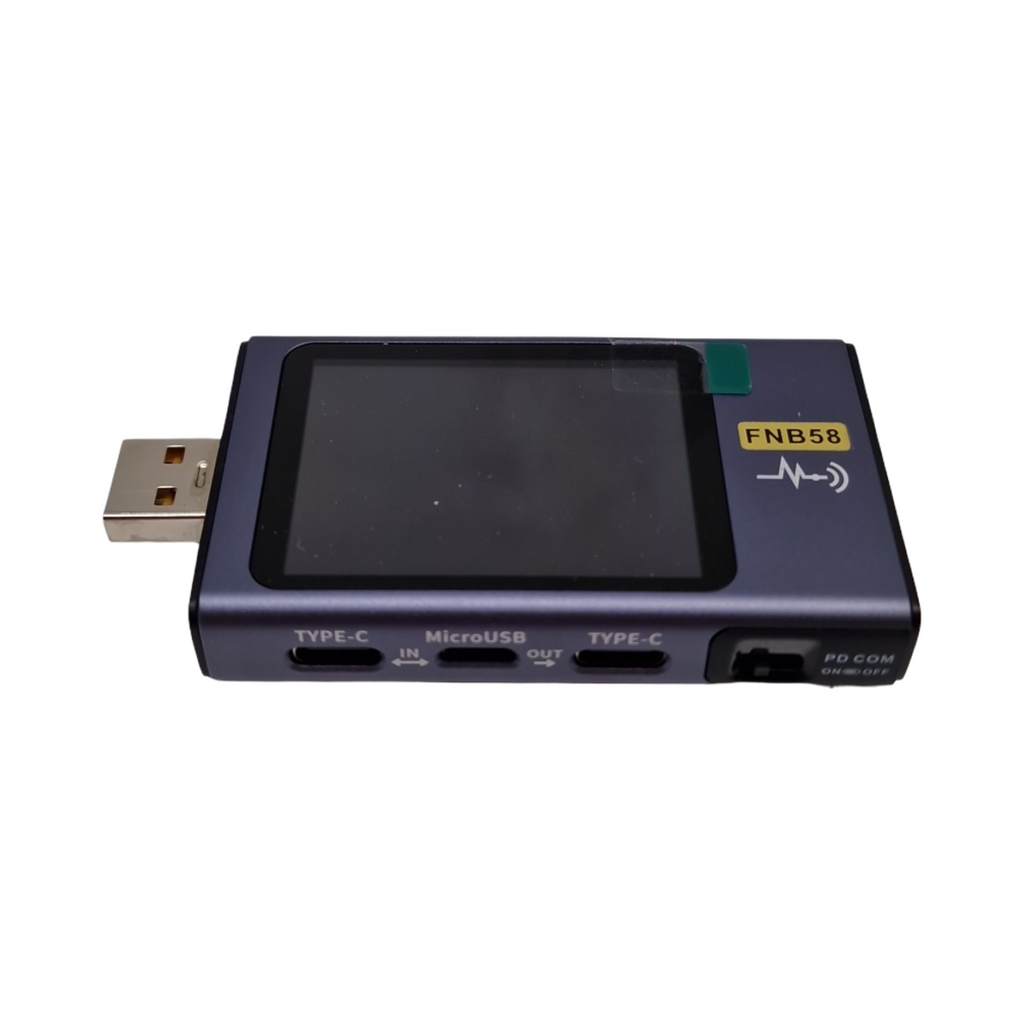 FNB58 USB Tester Digitales Voltmeter Amperemeter Typ C Schnellladungserkennung Kapazitätsmessung Bl