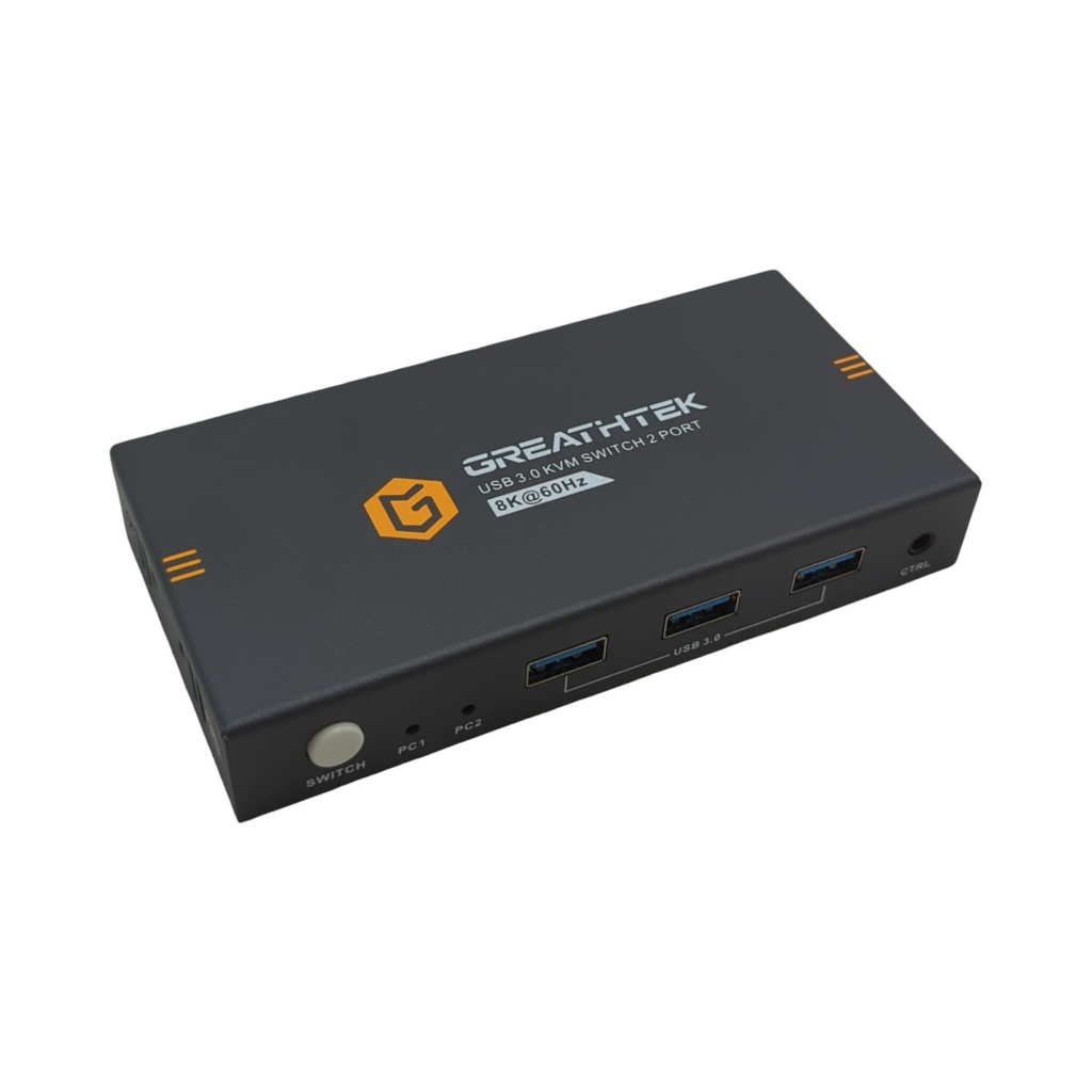 HDMI KVM Switch 8K 60Hz 2 PC 1 Monitor USB 3.0 Switch für Computer mit 3 USB3.0-Geräten C