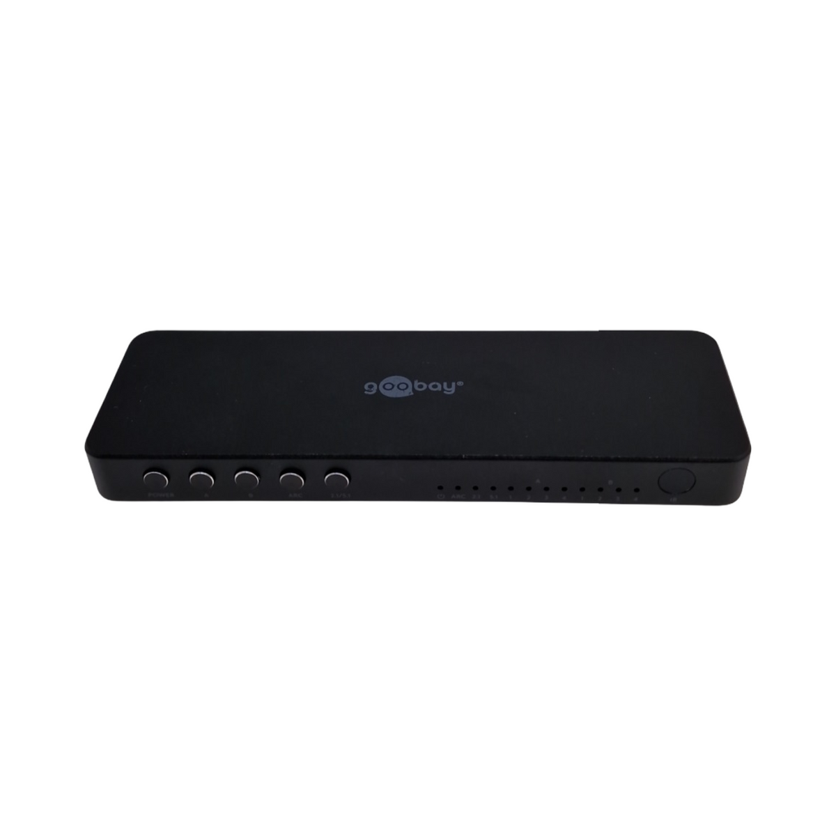 goobay HDMI Matrix Switch 4x2 4K 60Hz Umschalter Audio Extractor Toslink 3.5mm HDCP 2.2 für 2 Monitore