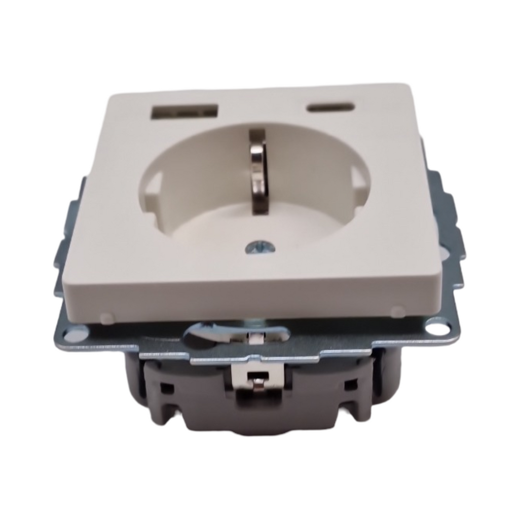 BERKER Steckdose SCHUKO mit USB A-C Q.1 Q3 samt