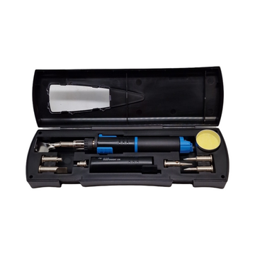 ERSA Independent 130 PROFI-Set Gaslötkolben 130W bis 580 °C mit 4 Lötspitzen 2 Düsen 1300 °C Glühmesser ERSA Independent 130 PROFI-Set Gaslötkolben 130W Temperatur bis 580 °C inkl. 4 Lötspitzen 2 Düsen 1300 °C Glühmesser Transportbox Ablagebügel mob...