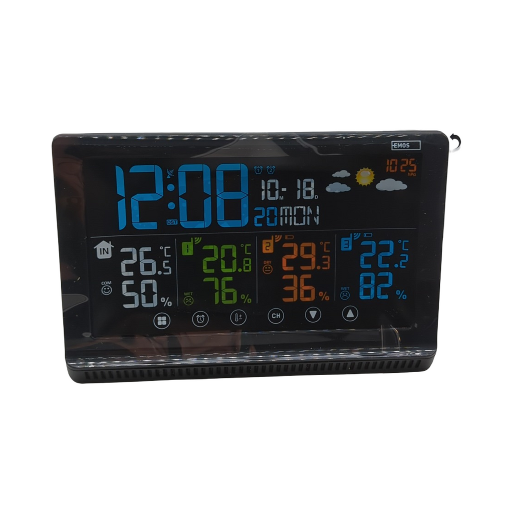 EMOS Wetterstation kabellos 3 Außensensoren USB Thermometer Hygrometer