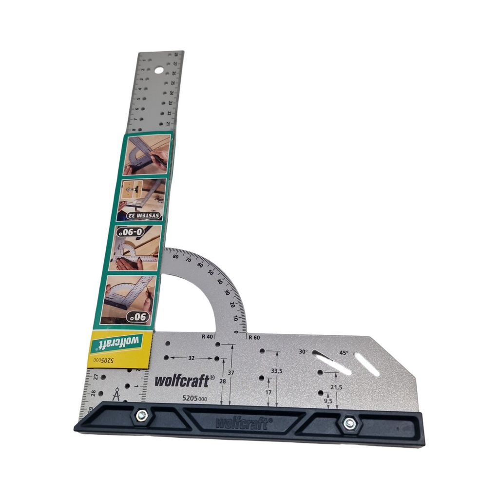 wolfcraft Projekt-Set Scharnierloch-Set mit Universalwinkel und Tieflochmarker für Ø 35 mm Topfscharniere Möbelbau DIY