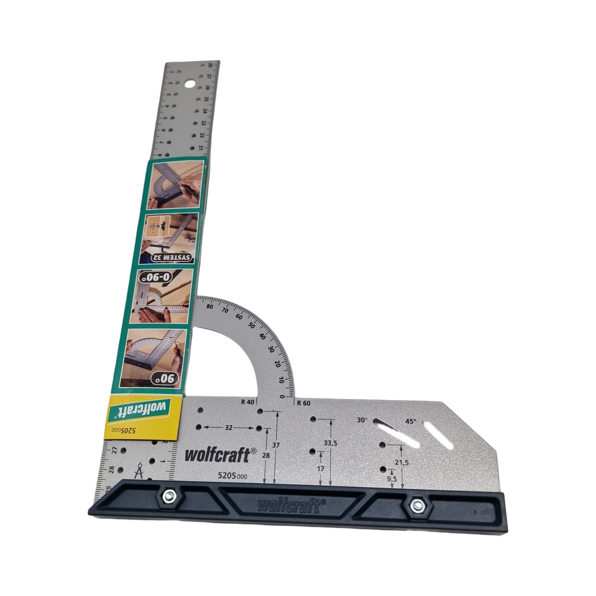 wolfcraft Projekt-Set Scharnierloch-Set mit Universalwinkel und Tieflochmarker für Ø 35 mm Topfscharniere Möbelbau DIY