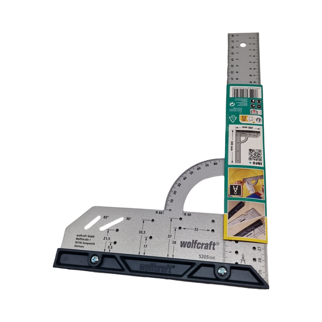 wolfcraft Projekt-Set Scharnierloch-Set mit Universalwinkel und Tieflochmarker für Ø 35 mm Topfscharniere Möbelbau DIY