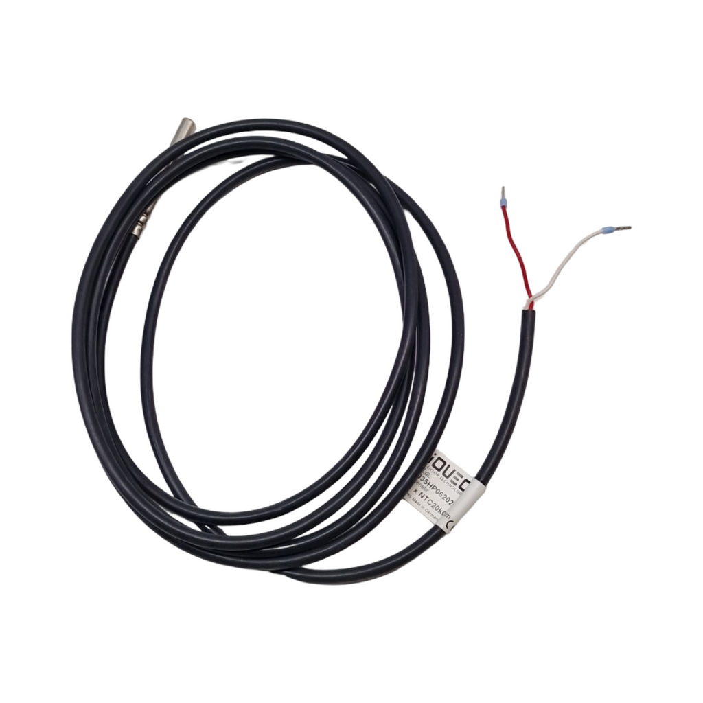 iOVEO 035HP06202 NTC 20kOhm Temperaturfühler PVC-Leitung bis 105°C 2m Temperatursensor Heizung