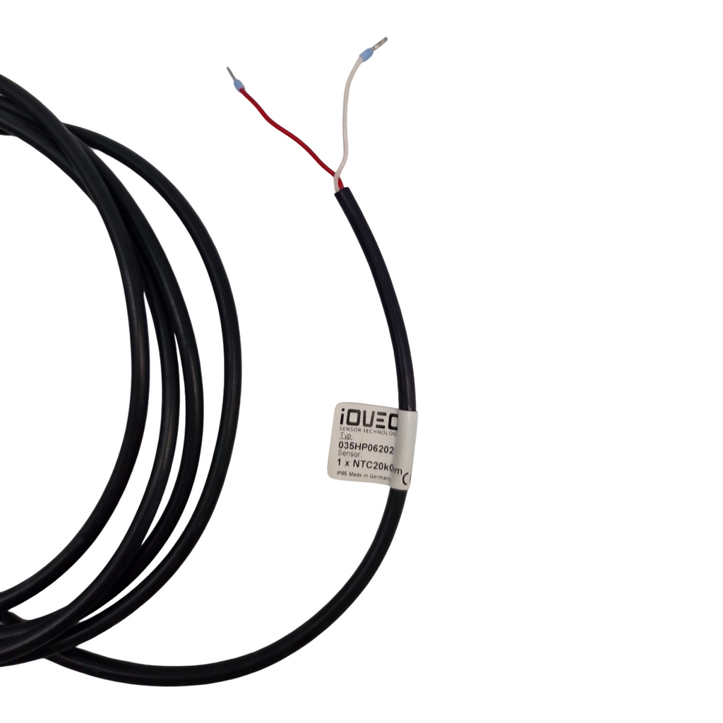 iOVEO 035HP06202 NTC 20kOhm Temperaturfühler PVC-Leitung bis 105°C 2m Temperatursensor Heizung