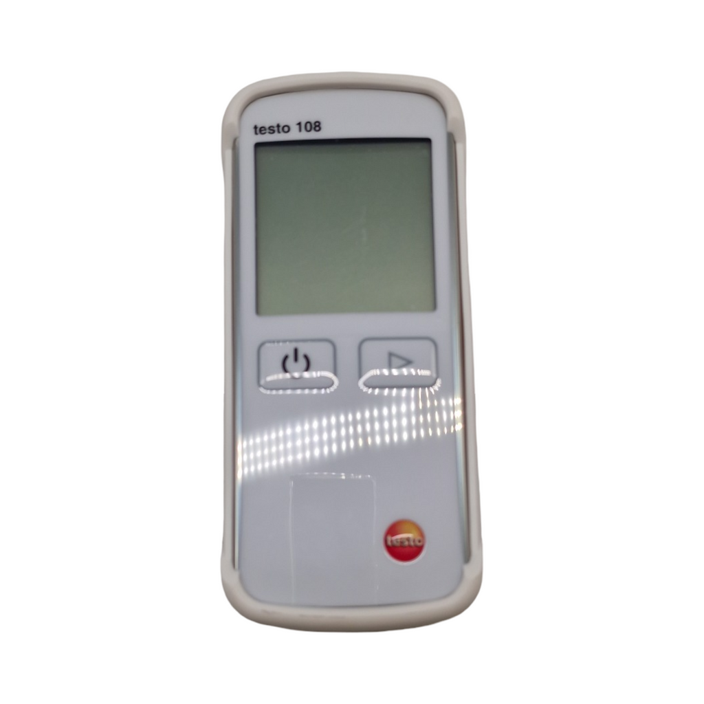 Testo 108 Temperatur-Messgerät wasserdicht Typ T K inklusive Thermoelement-Fühler Softcase Kalibrierprotokoll weiß