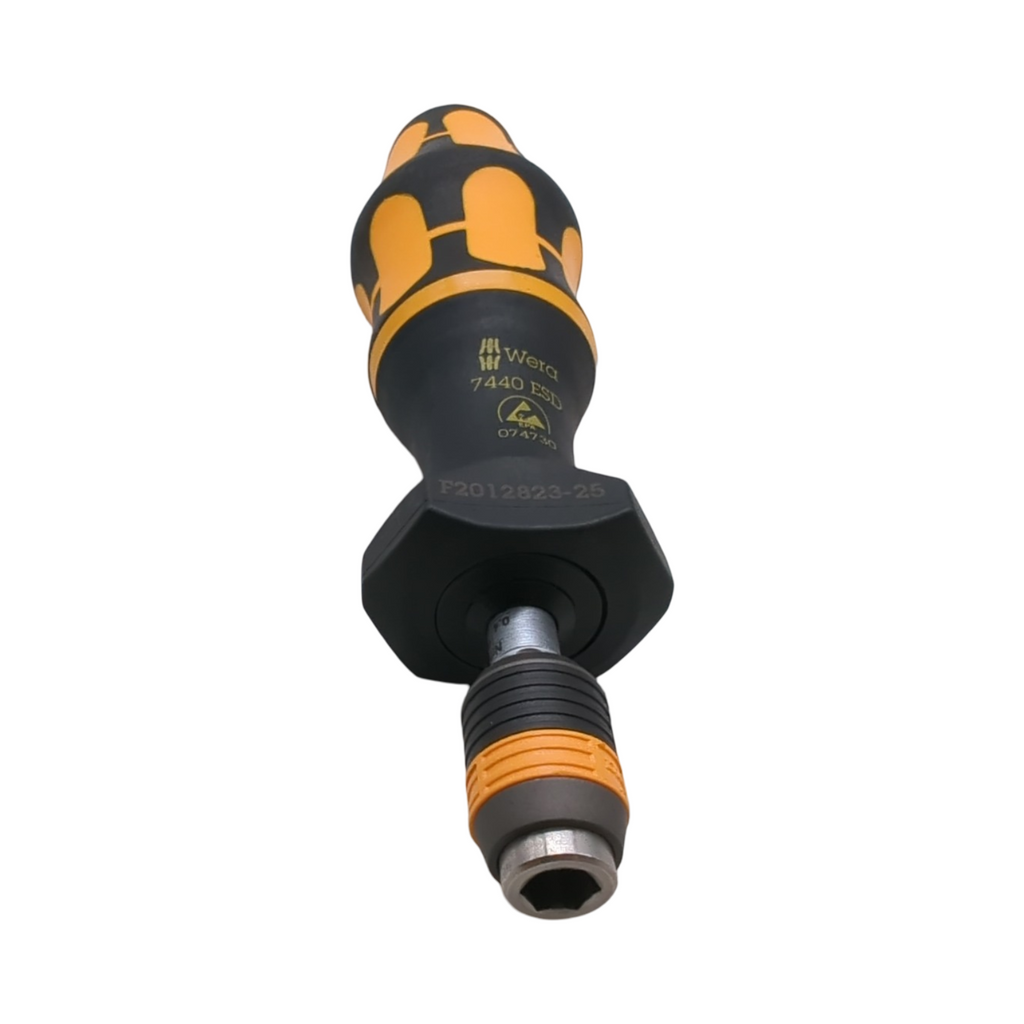 Wera 7440 Drehmomentschraubendreher ESD einstellbar Rapidaptor Schnellwechselfutter 1/4 Zoll 0,3-1,2 Nm
