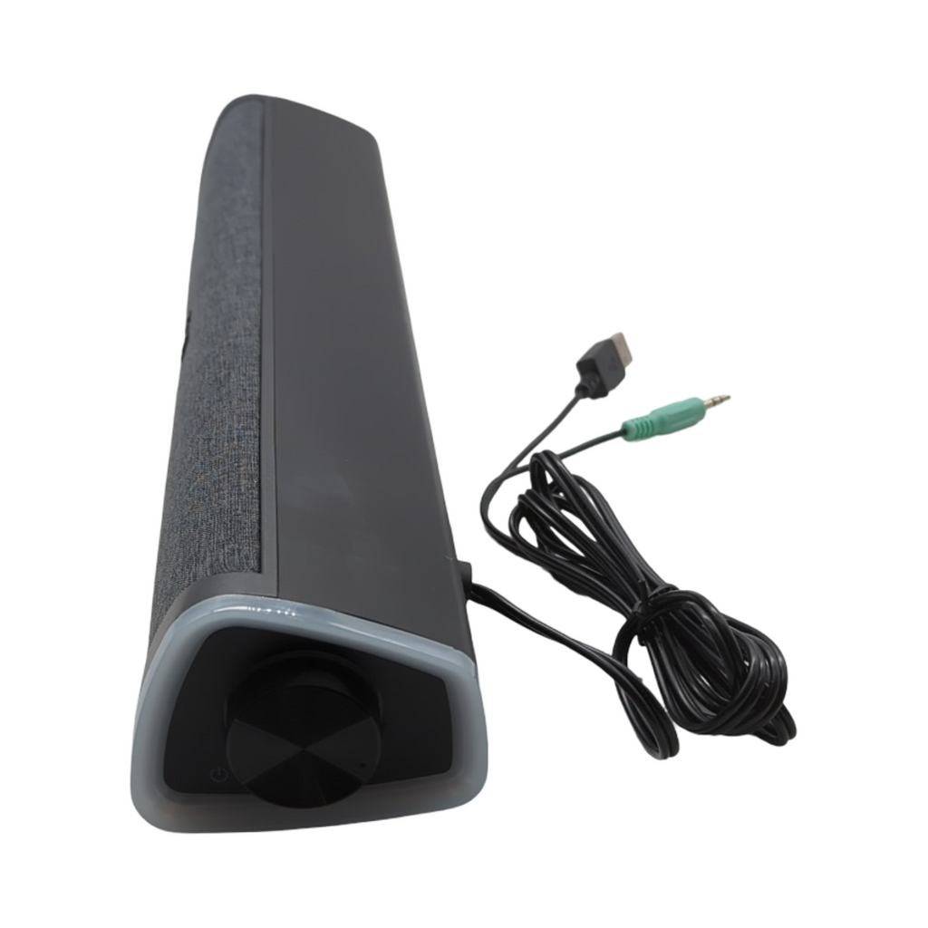 Trust Liro Soundbar Lautsprecher 12W Stereo RGB LED schwarz kabelgebunden für PC Laptop