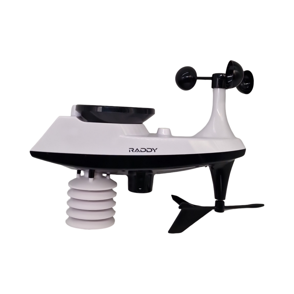 Raddy MN6 Lite Wetterstation 5-in-1 mit Außensensor Temperatur Luftfeuchtigkeit Luftdruck DCF Wettervorhersage