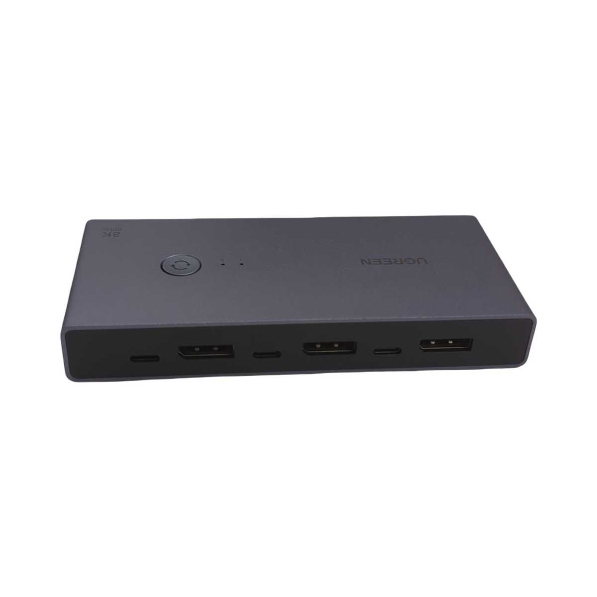 UGREEN KVM Switch 2 Port DisplayPort 8K 60Hz 4K 240Hz USB 3.0 Aluminium Grau