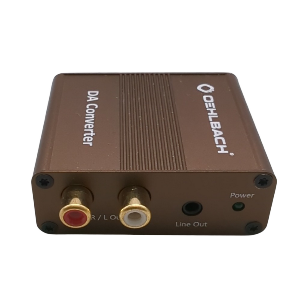 OEHLBACH Digi Bridge Audiowandler Digital Analog Koaxial Optisch R-L Klinke USB-TypC Cirrus Logic Braun