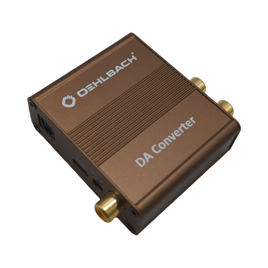 OEHLBACH Digi Bridge Audiowandler Digital Analog Koaxial Optisch R-L Klinke USB-TypC Cirrus Logic Braun