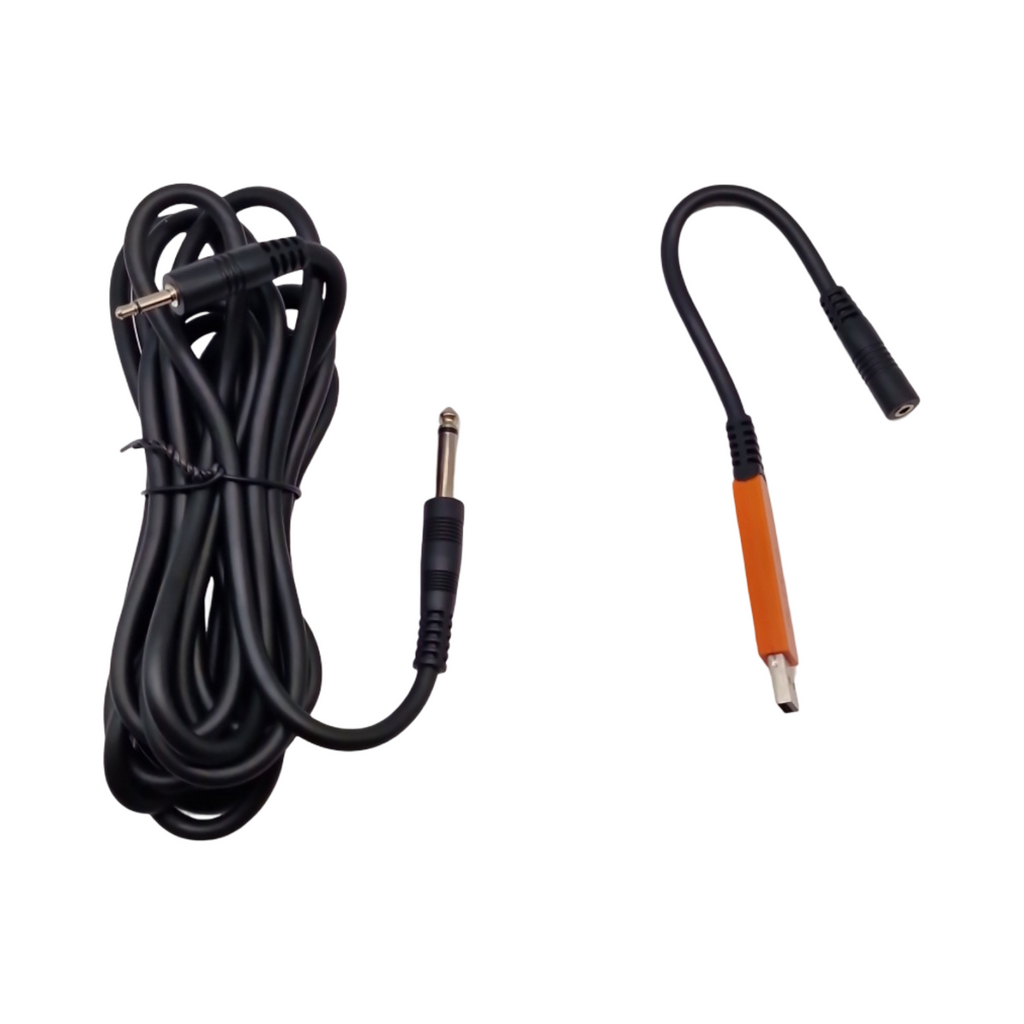 USB-Gitarrenkabel 6,35 mm TS-Mono-Stecker vergoldet Aufnahmekabel kompatibel Windows Mac für Gitarre Bass m...