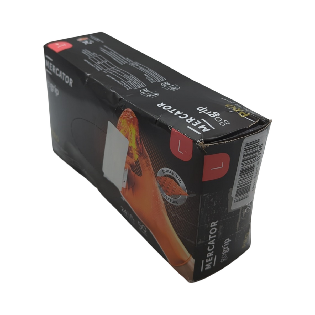 MERCATOR GoGrip Nitrilhandschuhe Einmalhandschuhe puderfrei orange Größe L 500 Stück