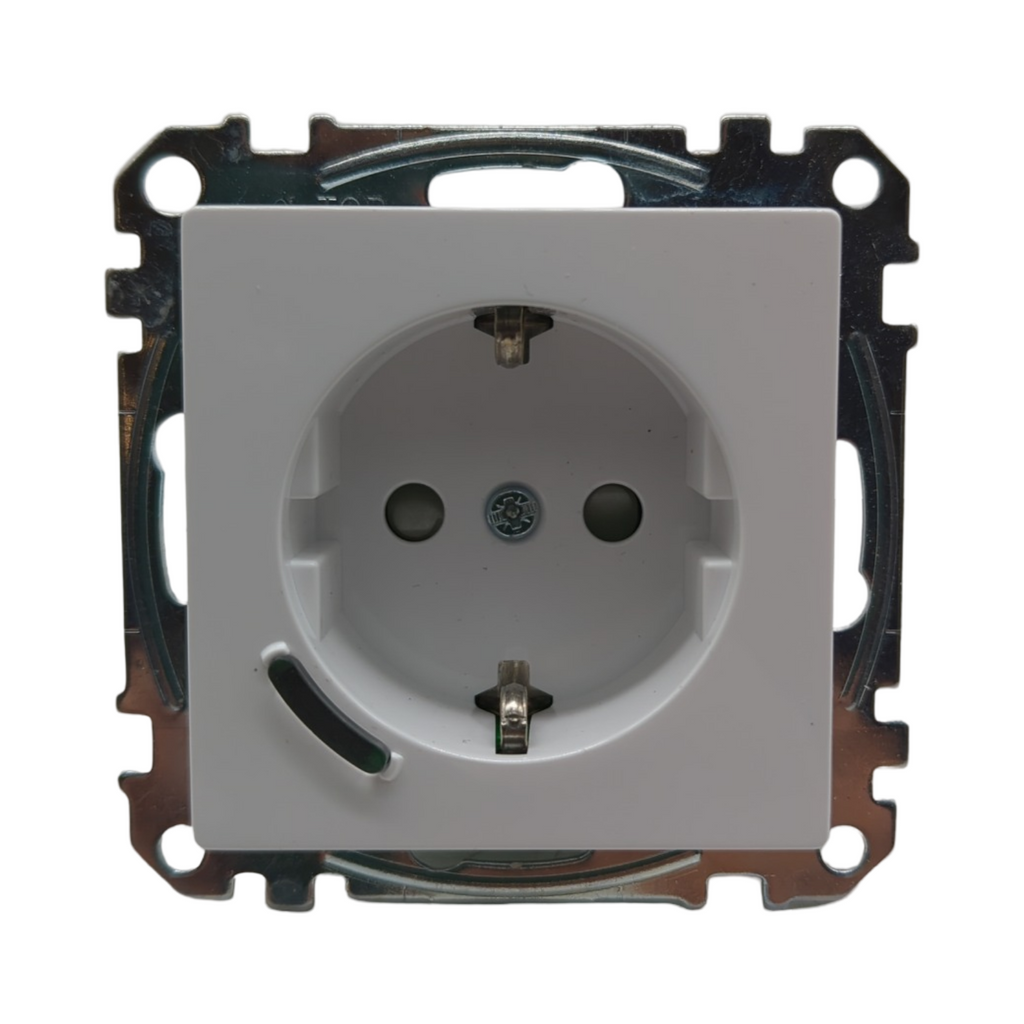 Schneider Electric Merten System M Schuko-Steckdose 16A smart Home Connected über Hub kompatibel mit Matter Alexa Google Apple aktivweiss gl...