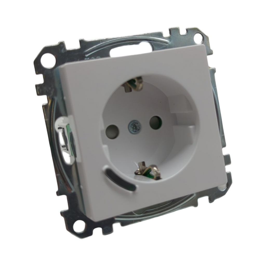 Schneider Electric Merten System M Schuko-Steckdose 16A smart Home Connected über Hub kompatibel mit Matter Alexa Google Apple aktivweiss gl...