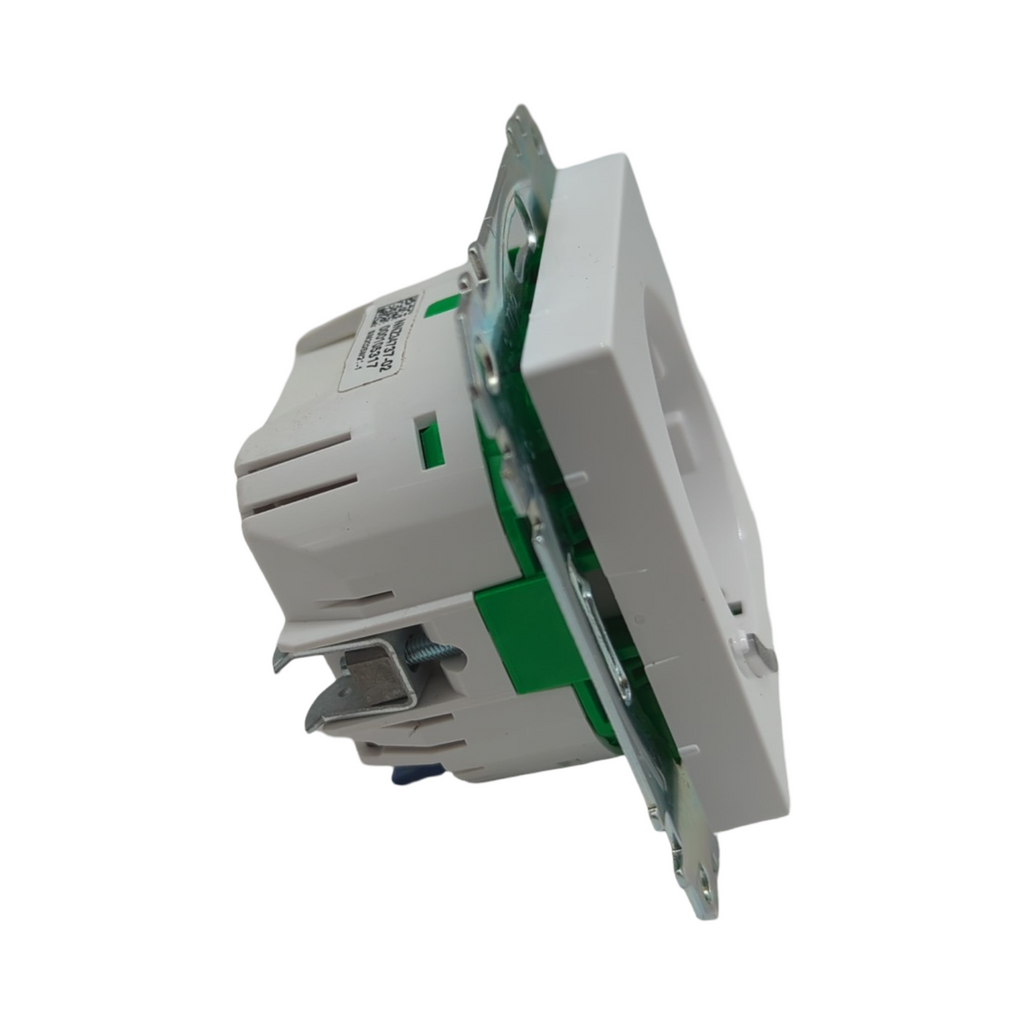 Schneider Electric Merten System M Schuko-Steckdose 16A smart Home Connected über Hub kompatibel mit Matter Alexa Google Apple aktivweiss gl...