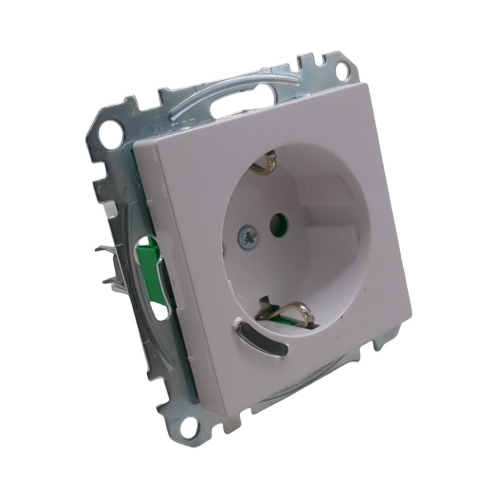 Schneider Electric Merten System M Schuko-Steckdose 16A smart Home Connected über Hub kompatibel mit Matter Alexa Google Apple aktivweiss gl...