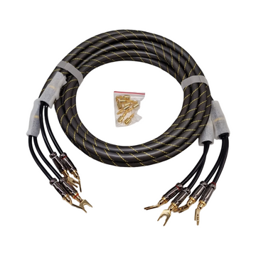 Dynavox Lautsprecherkabel Paar schwarz flexibel mit Bananensteckern 3m