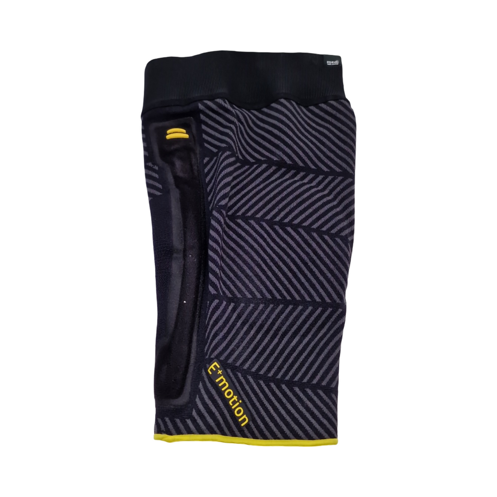 Genumedi E+motion 3.0 Kniebandage sportlich 3D Silikon-Quarz-Pelotte Perfect-Fit Haftband Größe IV