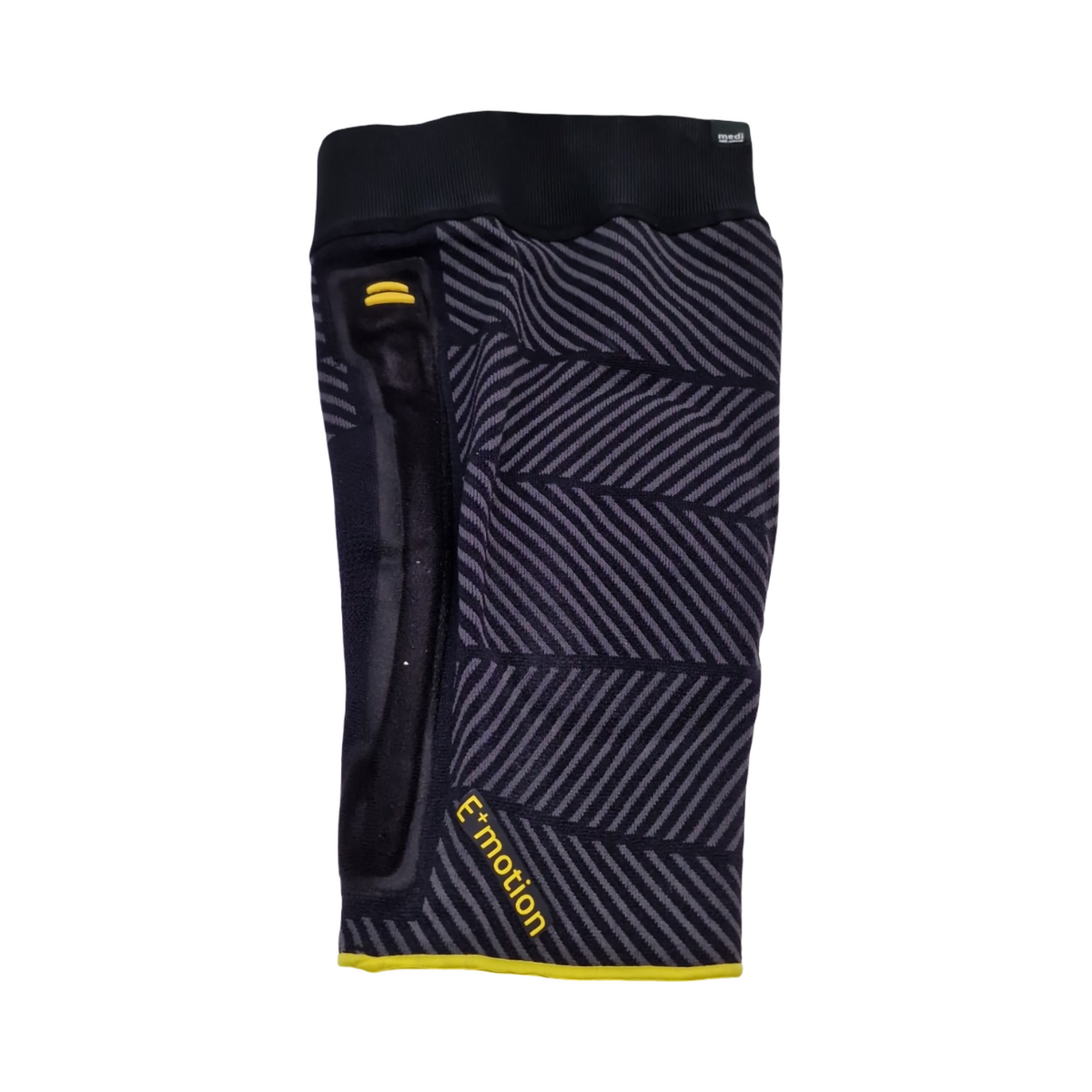 Genumedi E+motion 3.0 Kniebandage sportlich 3D Silikon-Quarz-Pelotte Perfect-Fit Haftband Größe IV