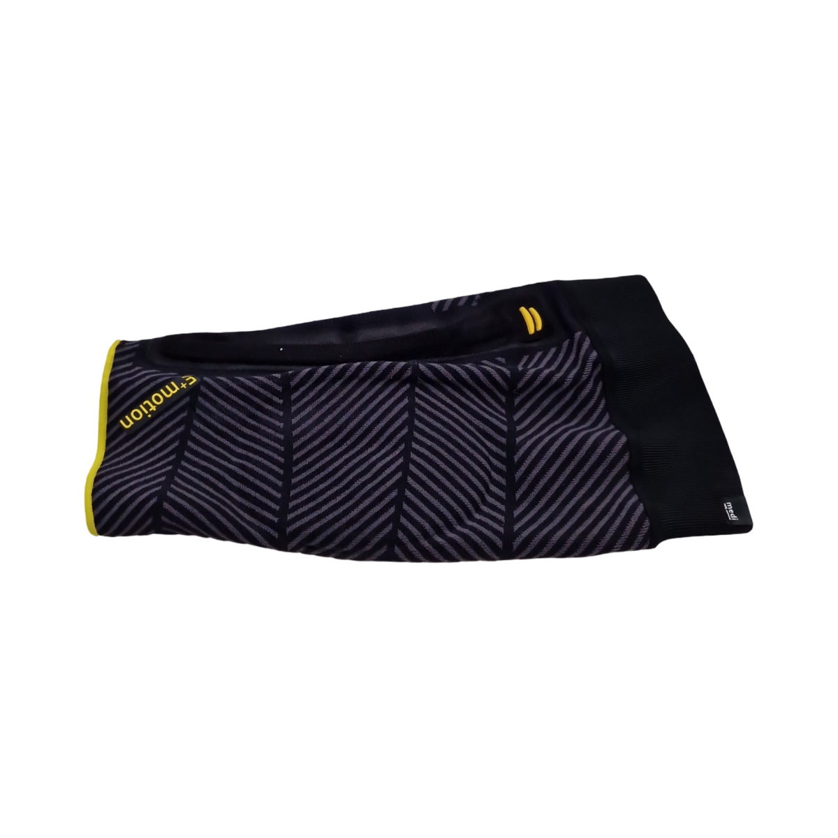 Genumedi E+motion 3.0 Kniebandage sportlich 3D Silikon-Quarz-Pelotte Perfect-Fit Haftband Größe IV