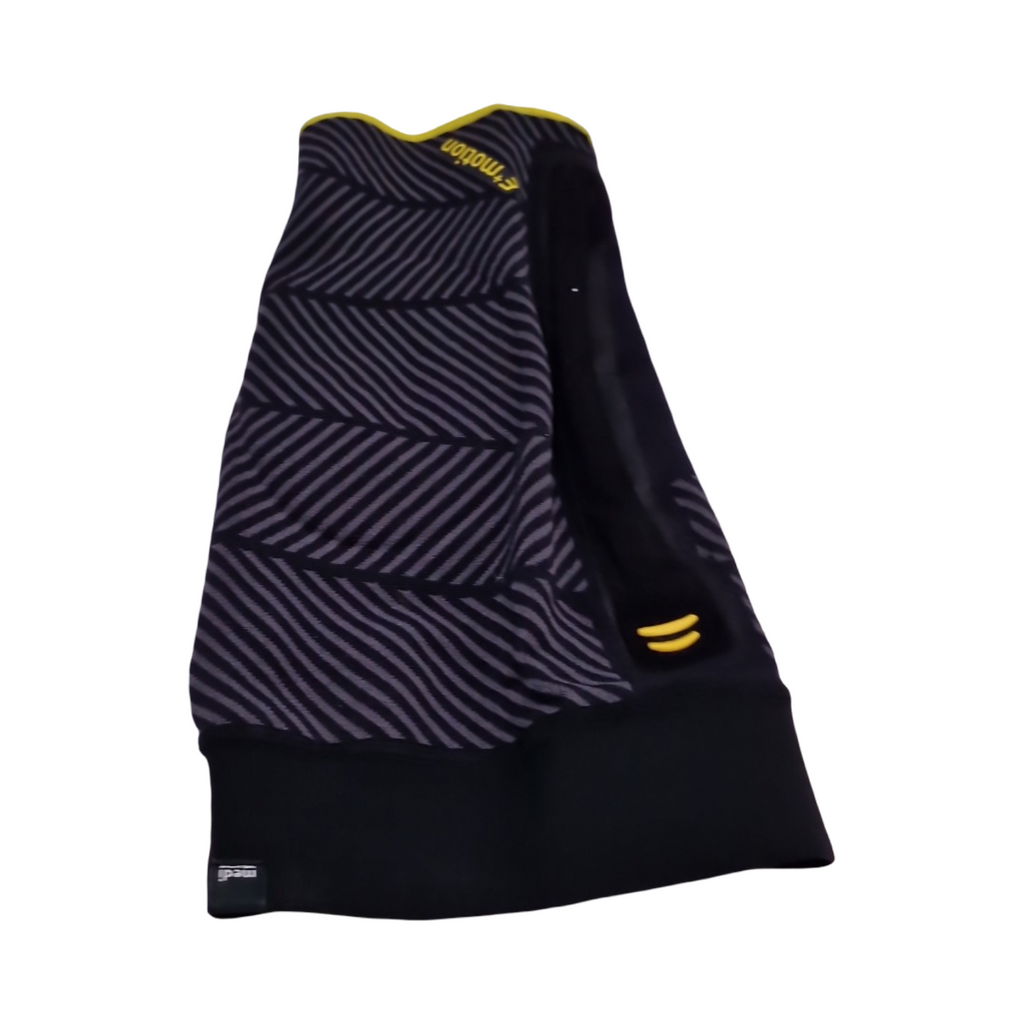 Genumedi E+motion 3.0 Kniebandage sportlich 3D Silikon-Quarz-Pelotte Perfect-Fit Haftband Größe IV