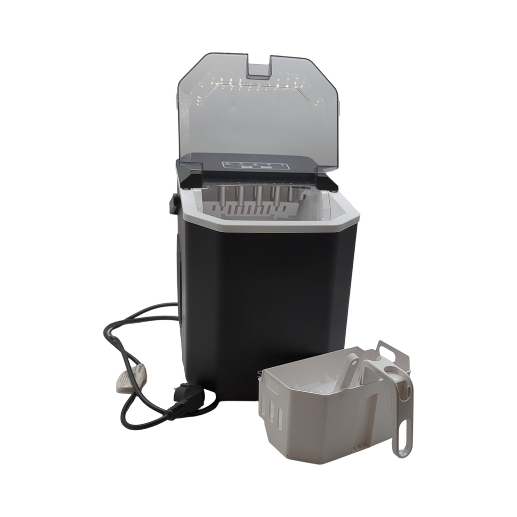 Silonn Eiswürfelmaschine Mini Ice Maker tragbar selbstreinigend mit Griff Eiswürfelkorb 12kg