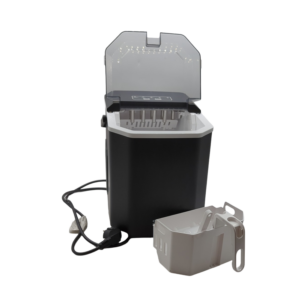 Silonn Eiswürfelmaschine Mini Ice Maker tragbar selbstreinigend mit Griff Eiswürfelkorb 12kg
